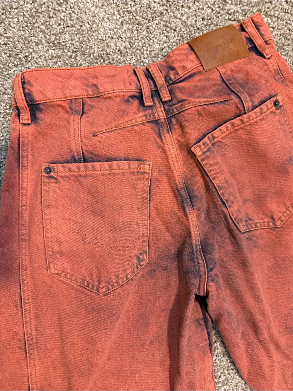Free People Good Luck Barrell Jeans in Faded Rust